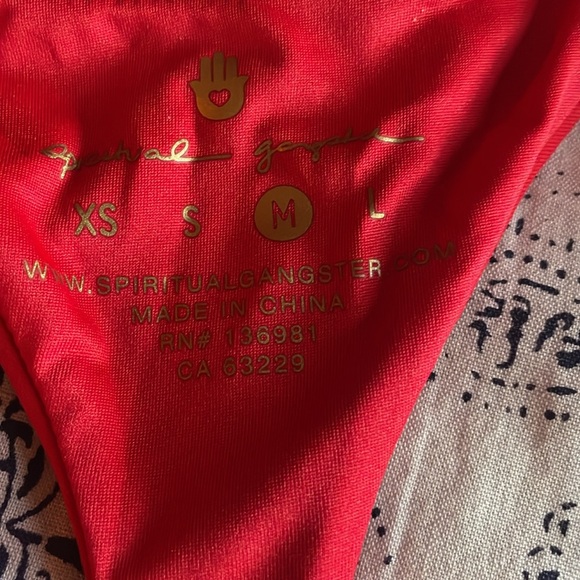 Spiritual Gangster Red Sport Bra - M - NWOT - Picture 3 of 4